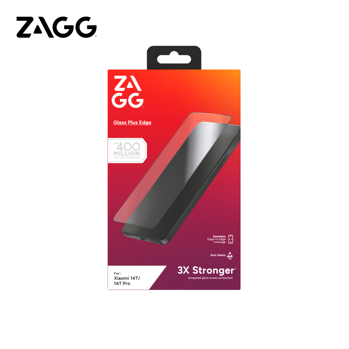 Kính dán màn hình ZAGG Plus Edge dành cho Xiaomi 14T/ 14T Pro, Chống tĩnh điện, chống nhòe - Hàng chính hãng