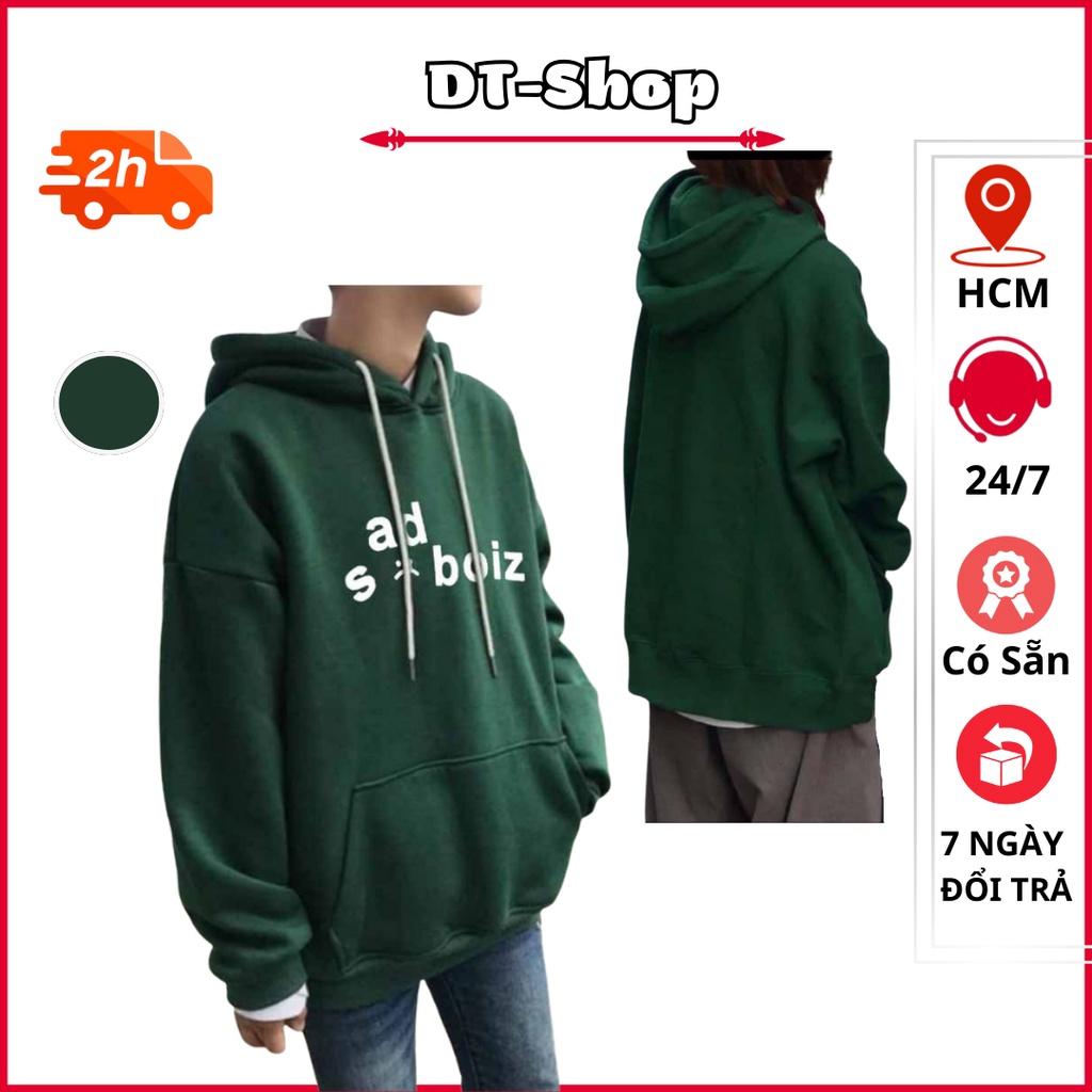 Áo Hoodie Nỉ Cao Cấp SADBOIZ màu Xanh lá
