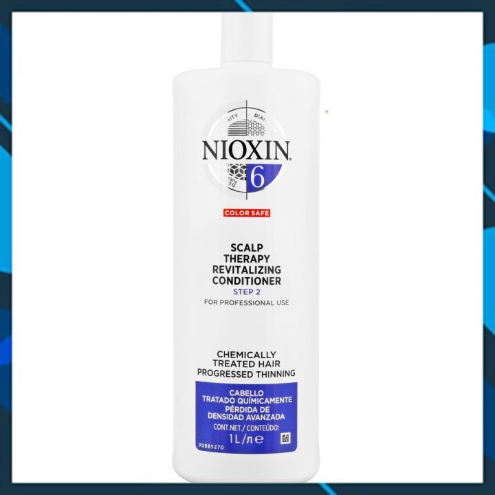 Dầu xả Nioxin 6 Chemically Treated Hair Progressed Thinning conditioner cho tóc uốn duỗi tẩy có dấu hiệu thưa rụng 1000ml