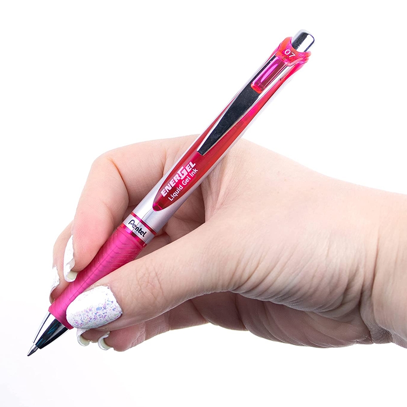 Bút Gel Bấm 0.7mm Pentel BL77-P - Màu Hồng