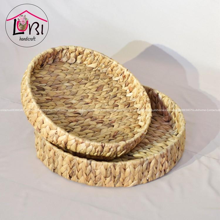 - Khay đựng đồ lục bình hình tròn bộ 2 - đẹp