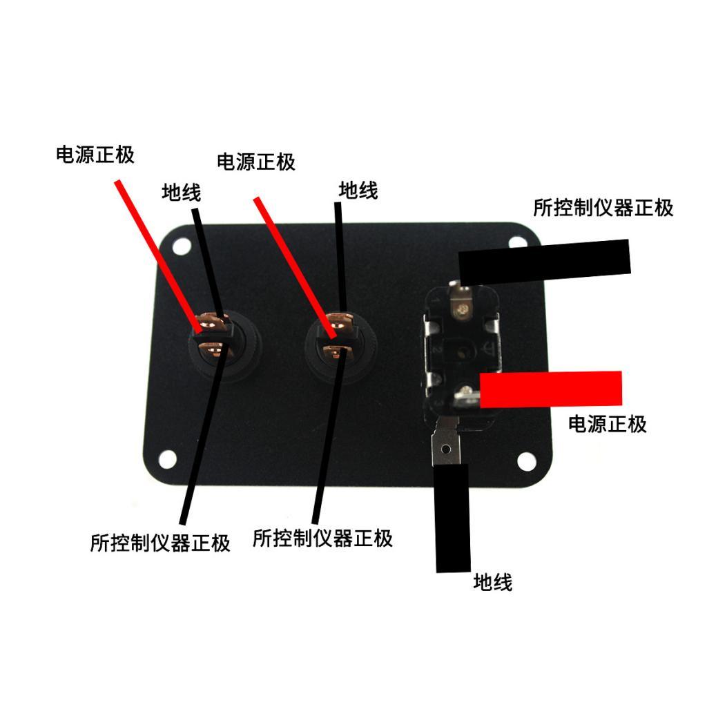 White LED Toggle 2Pin & 3Pin DC 12V 20A Switch Button Panel and