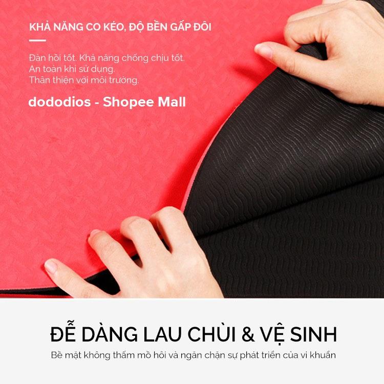 Thảm tập yoga định tuyến chất liệu cao cấp chống trơn trượt - chính hãng dododios