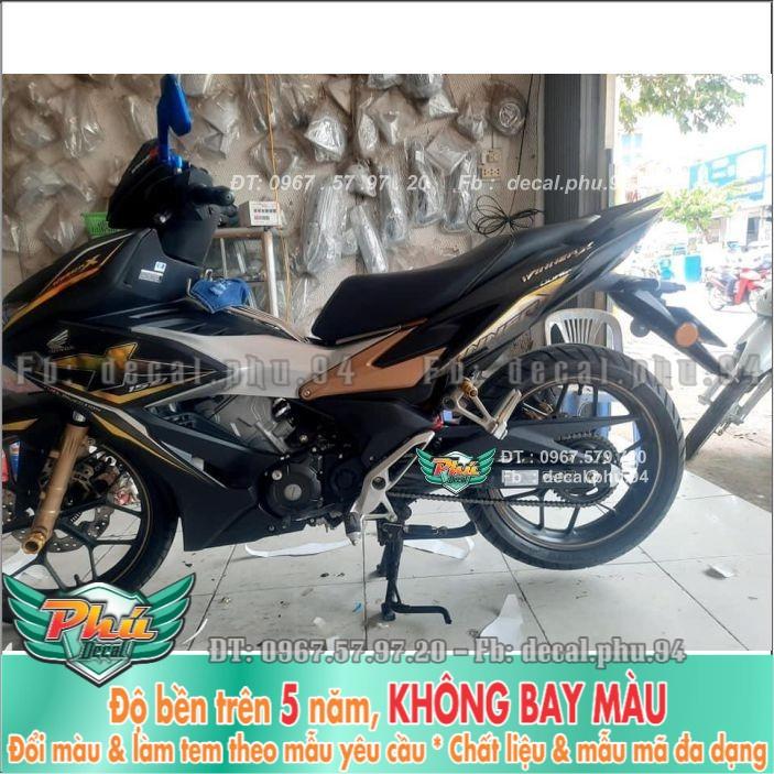Tem rời Winner X Vàng Crom , Xe đen nhám