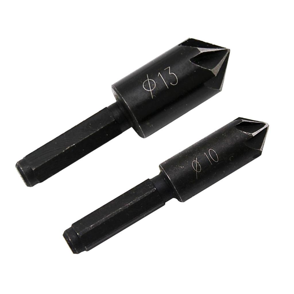 2Pcs Chamfering Cutter Drill Bit Cutting Tool Seven-edged Cutter