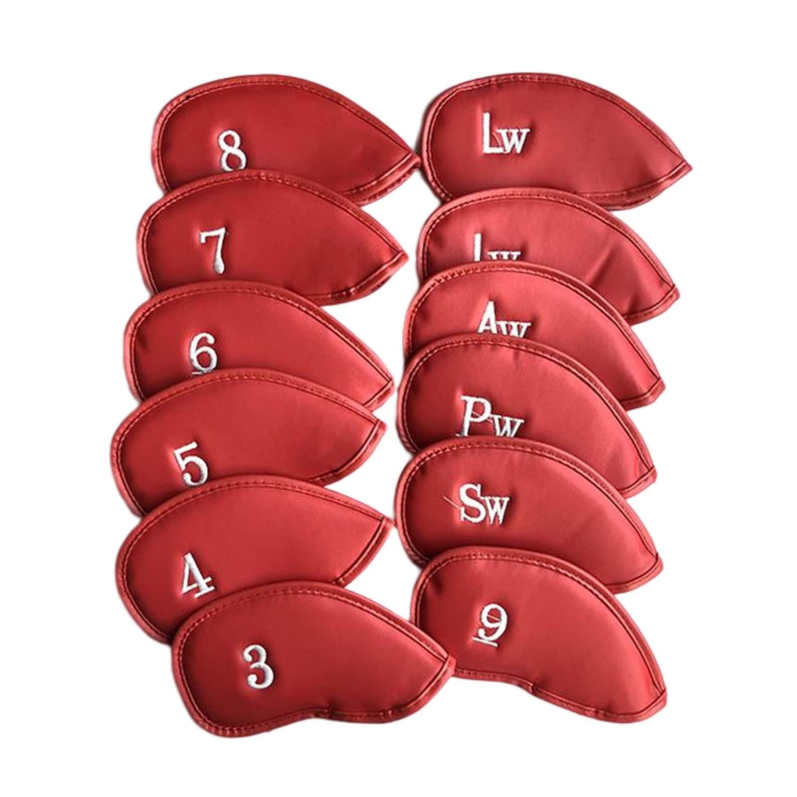 12x Golf Iron Headcover Golf Club Head Covers Protective Sleeve Anti Scratch