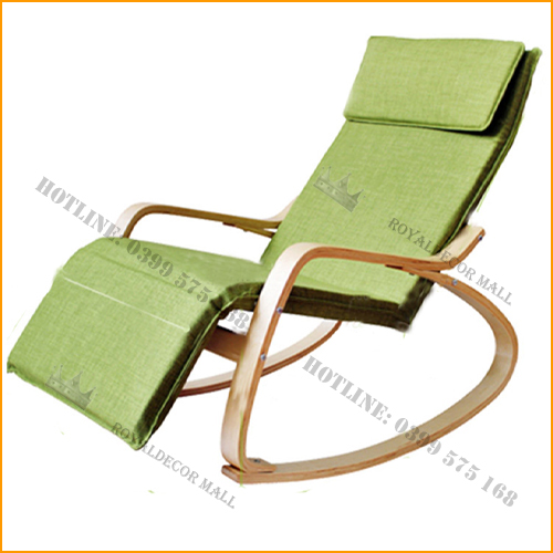Ghế bập bênh cao cấp ghế thư giãn poang ngồi đọc sách báo, ngồi nghỉ ngơi có gác chân - A07