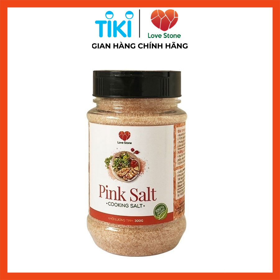 Muối ăn (Pink Salt) Himalaya Love Stone  - Loại 500g – Theo Tiêu Chuẩn Muối Ăn Bộ Y Tế