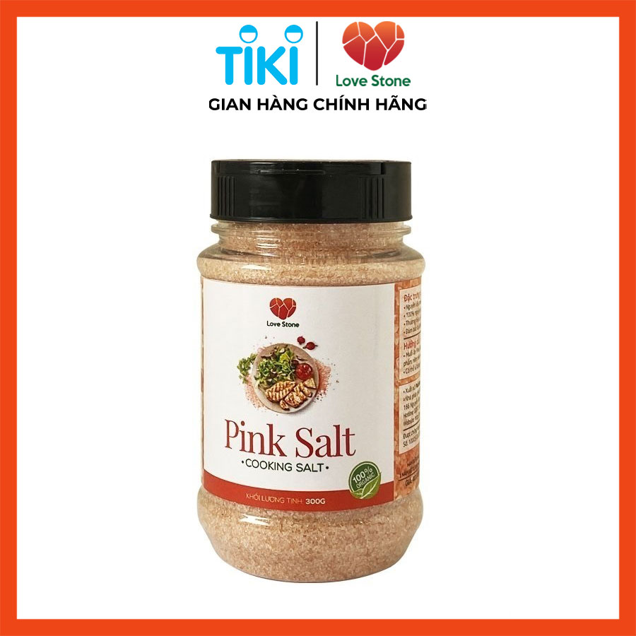 Muối ăn (Pink Salt) Himalaya Love Stone  - Loại 500g – Theo Tiêu Chuẩn Muối Ăn Bộ Y Tế