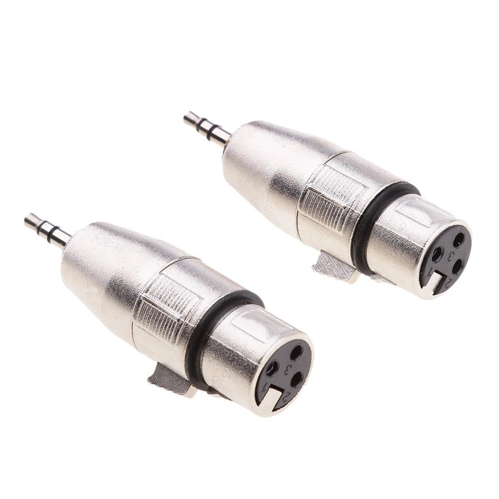 4 Pieces 3.5mm (1/8 Inch) TRS to XLR Cable Adapter (Male to Female/Male)