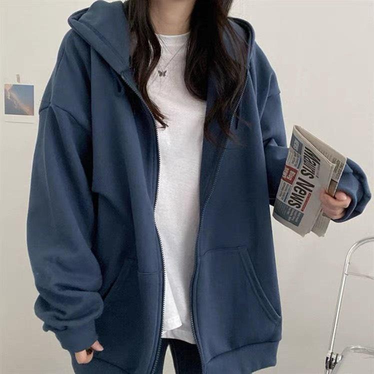Áo Khoác Nỉ Trơn HOODIE ZIP Unisex Nam Nữ Unisex
