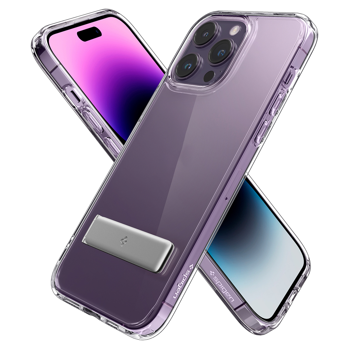 Ốp lưng Spigen Ultra Hybrid S cho iPhone 14/14 Plus/ 14 Pro/14 Pro Max - Thiết kế trong suốt, có tích hợp giá đỡ, chống sốc , chống ố, chống bẩn , viền camera cao - Hàng chính hãng