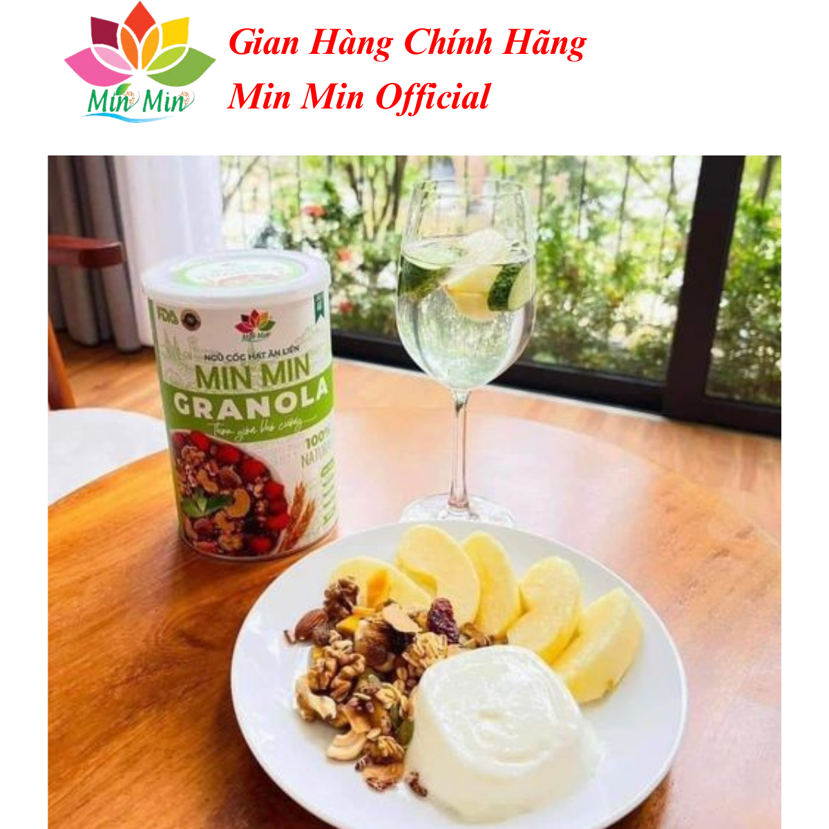2 Hộp Ngũ Cốc Granola Min Min - Ngũ Cốc Hạt Ăn Liền Granola Min Min