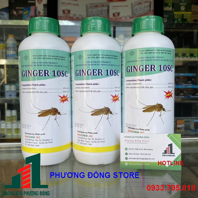 Thuốc diệt muỗi và côn trùng Ginger 10SC-1 lít
