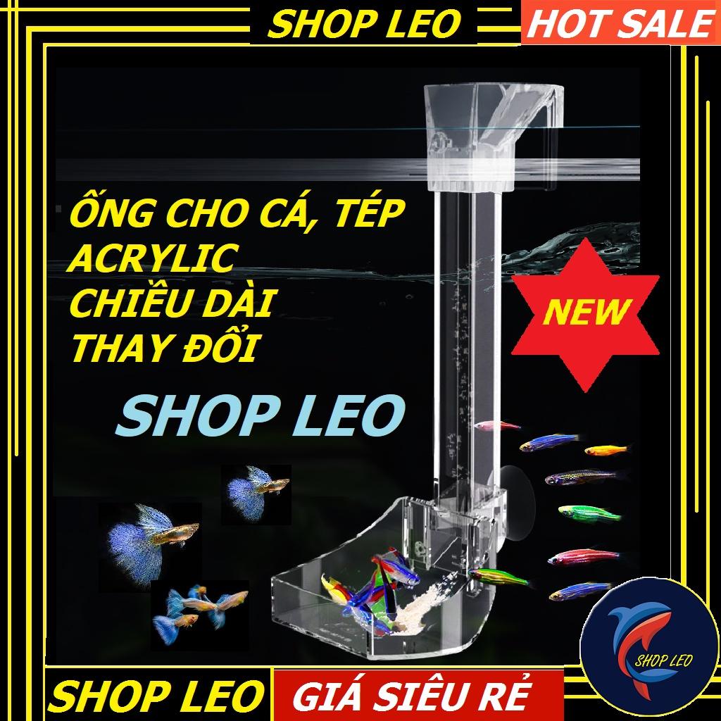 Bộ ống cho cá, tép ăn bằng Acrylic kèm khay đựng thức ăn - ống và chén thức ăn cho cá cảnh-phụ kiện thủy sinh-shopleo