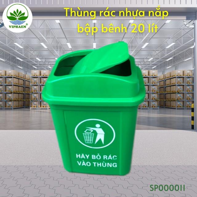 Thùng rác nhựa nắp bập bênh 20 lít