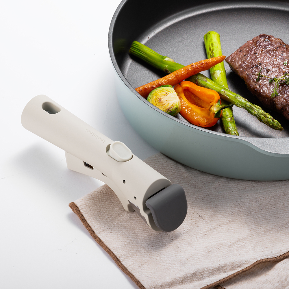 Bộ nồi chảo chống dính Suit LocknLock Detachable SDE1181IHS01, Hàng chính hãng, Tay cầm có thể tháo lắp, Phủ sứ - JoyMall