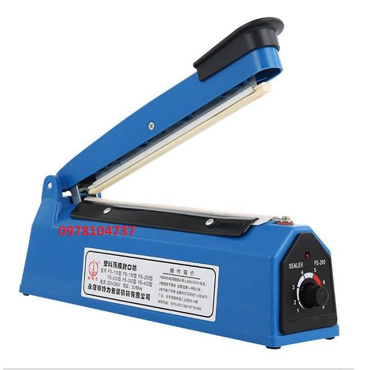 Máy hàn miệng túi dập tay, máy hàn mép túi dập tay, máy hàn miệng bao dập tay, máy ép túi nước tương, nước mắm