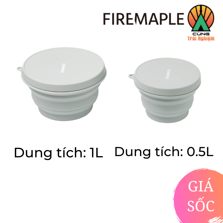 [CHÍNH HÃNG] Bát Silicone Cao Cấp Đa Năng Đựng Đồ Ăn Cho Dã Ngoại Du Lịch Fire Maple FMI-SILIBOWL