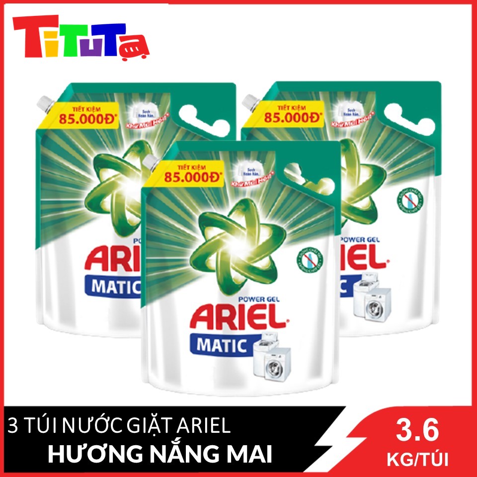 COMBO 3 túi nước giặt Ariel Nắng mai 3.6kg