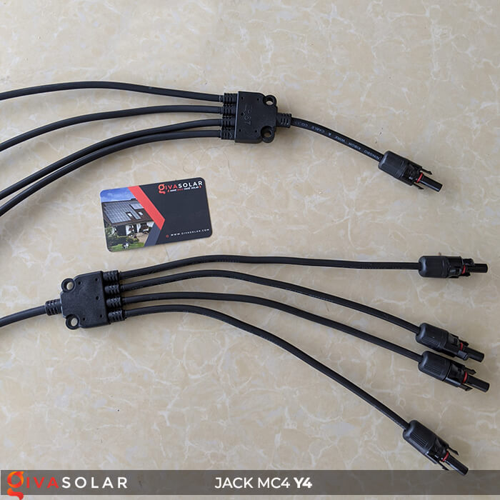 Cặp Jack kết nối chữ Y phân 4 nhánh MC4 GV-Y4