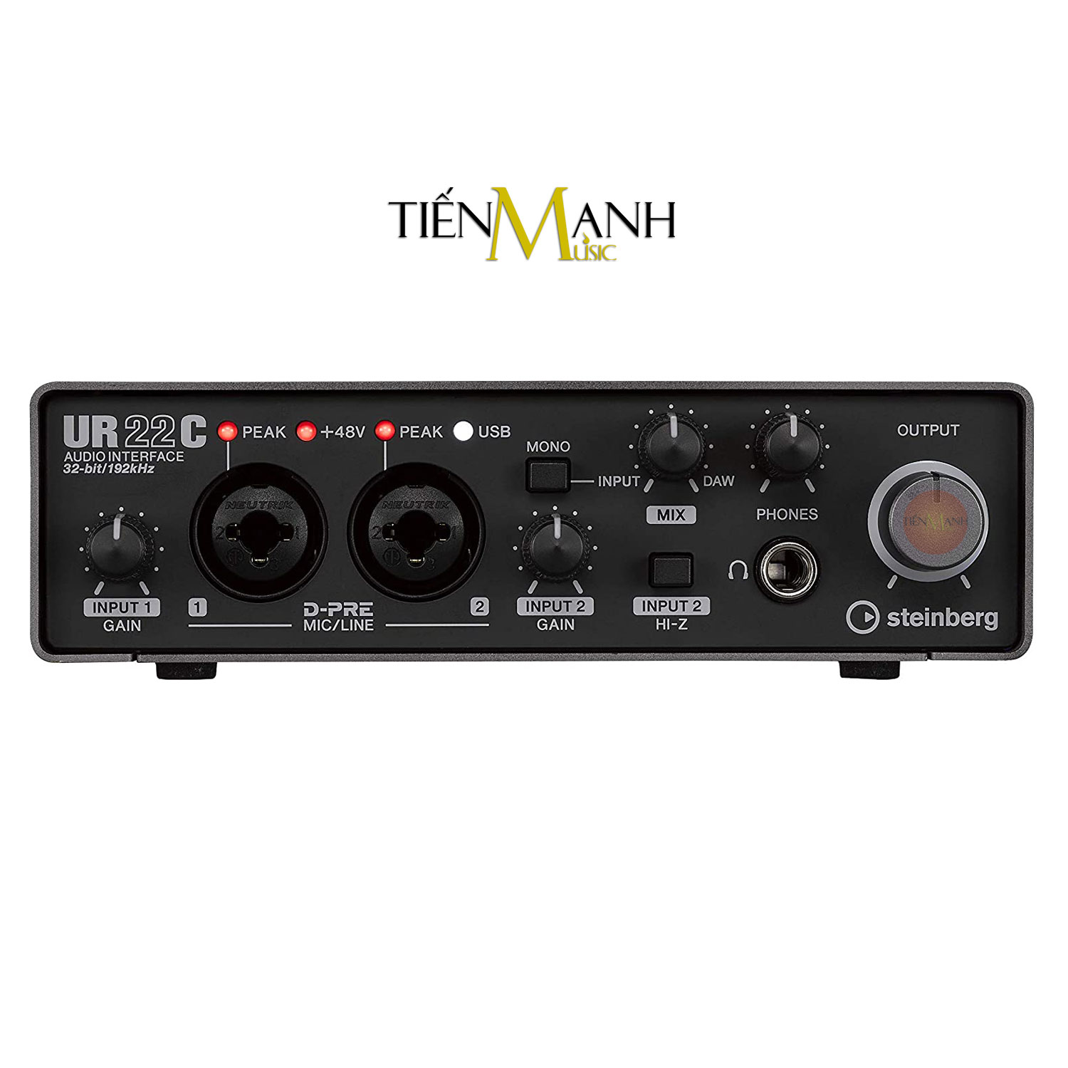 Soundcard Steinberg UR22C - Sound Card Bộ Thu Âm Thanh và Livestream USB 3.0 Audio Interface Hàng Chính Hãng - Kèm Móng Gẩy DreamMaker