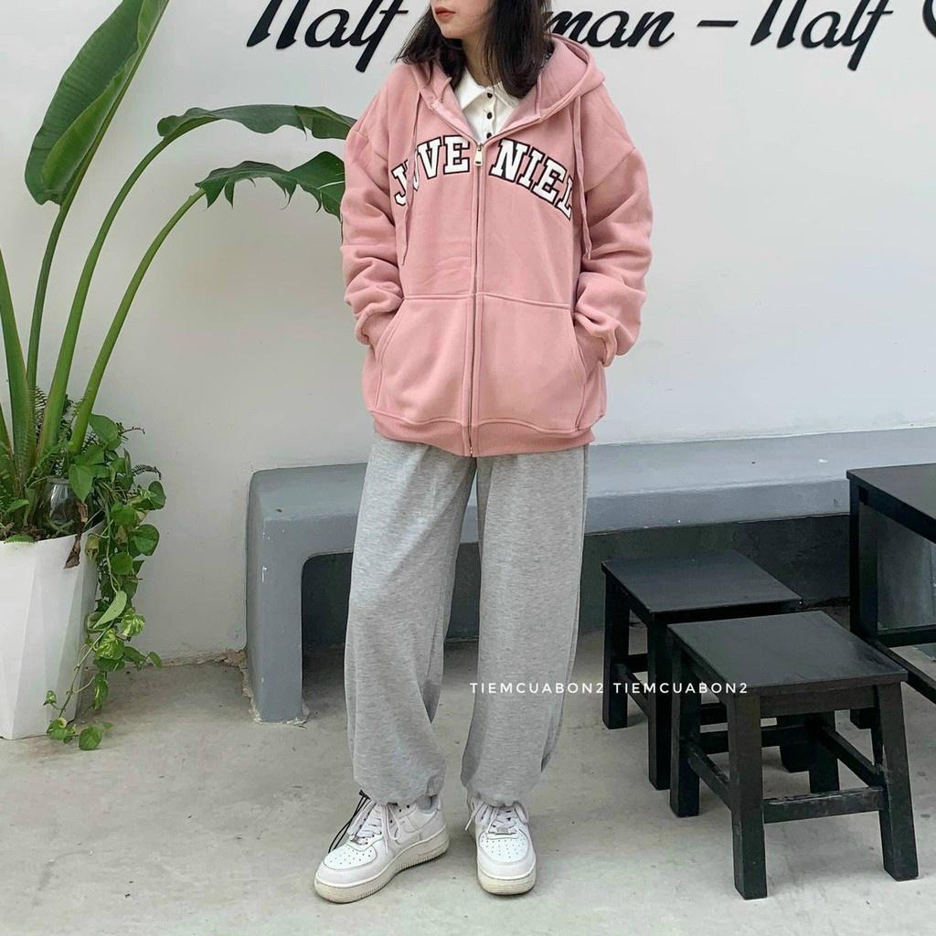 ÁO HOODIE NAM NỮ UNISEX - ÁO KHOÁC NỈ NGOẠI KHÓA Dây full zip HỌA TIẾT CHỮ Juve Niel  HOOIDE MỚI