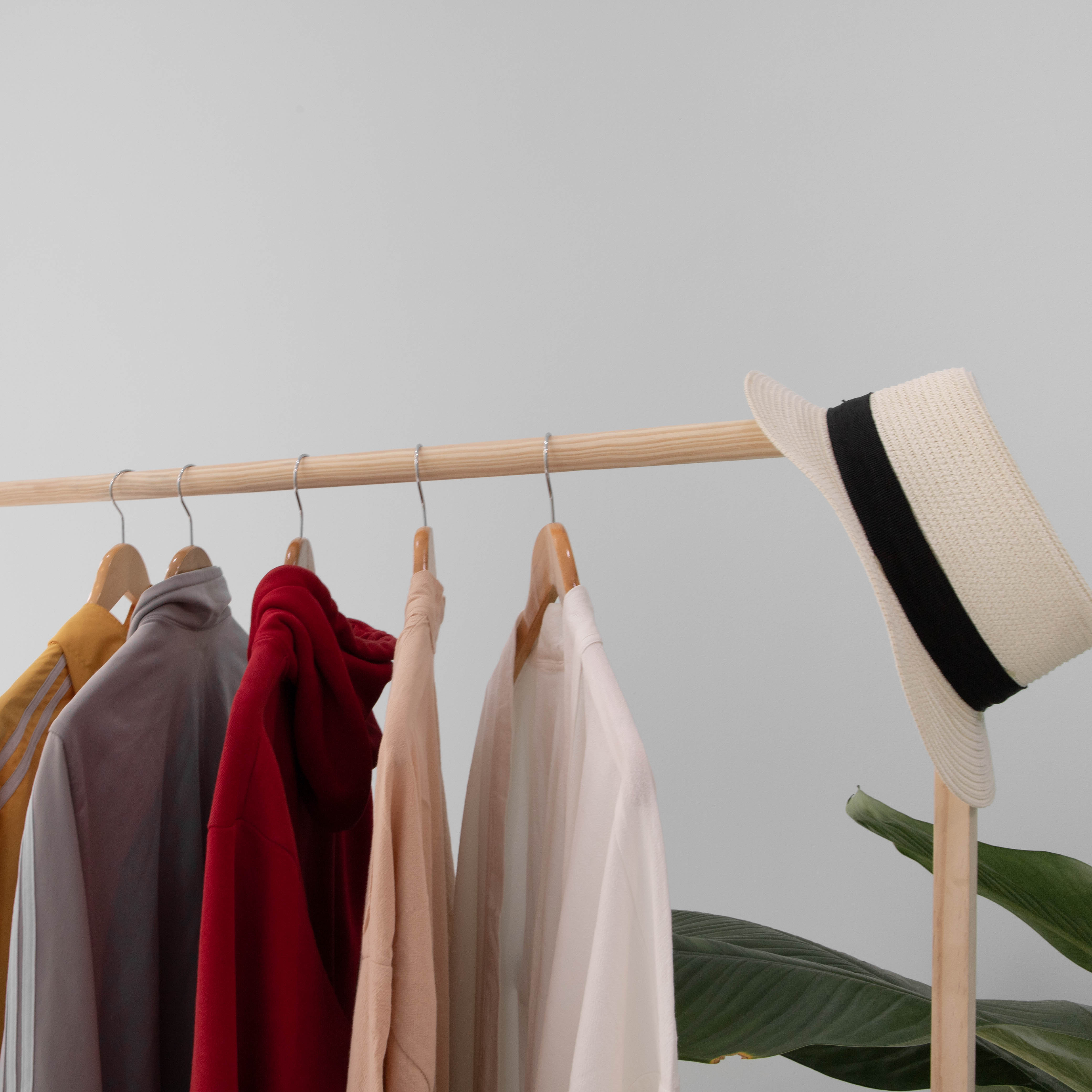 GIÁ TREO QUẦN ÁO HÀN QUỐC NGANG 1M2 - SINGLE HANGER - MÀU TỰ NHIÊN
