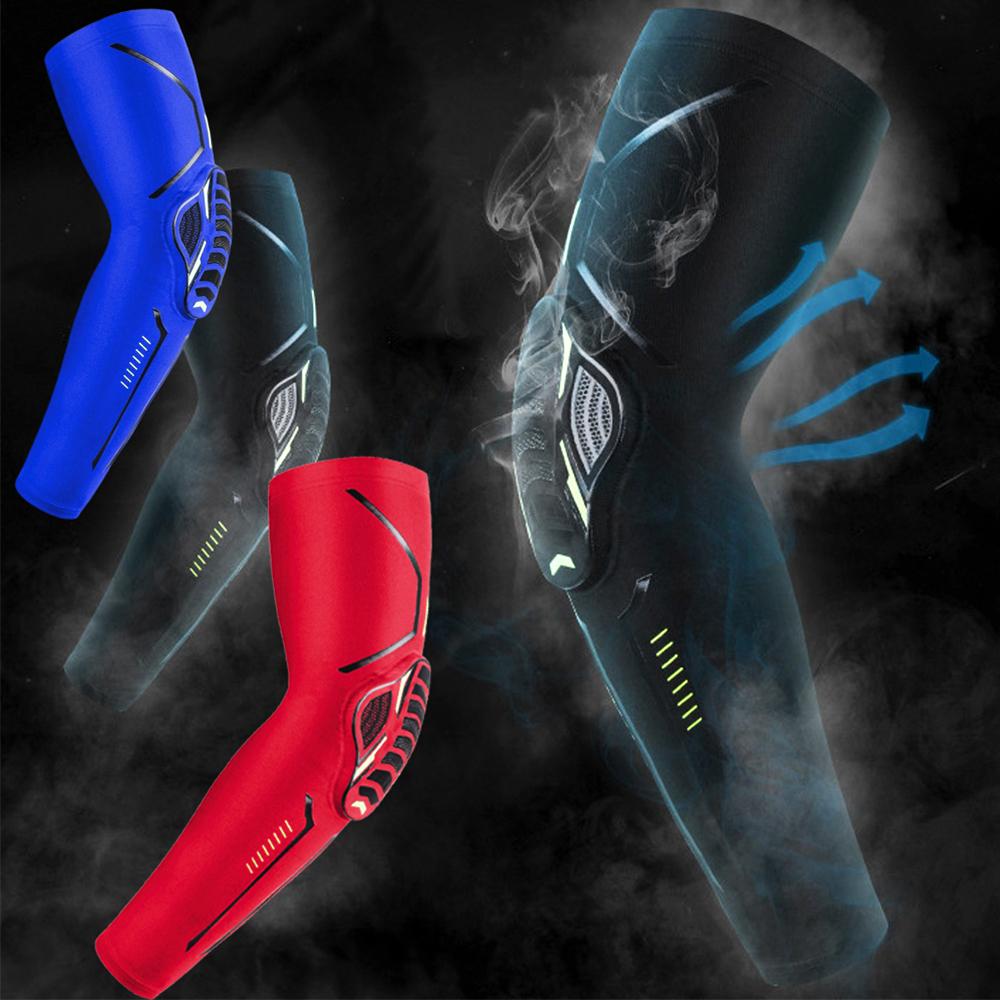 1 Đôi Thể Thao Crashproof Miếng Lót Khuỷu Tay Cánh Tay Tay Nẹp Dành Cho Thanh Niên Người Lớn Đi Xe Đạp Chạy Bóng Rổ Bóng Đá Golf Bảo Vệ Gear Color: Black Red-2Pcs Size: M