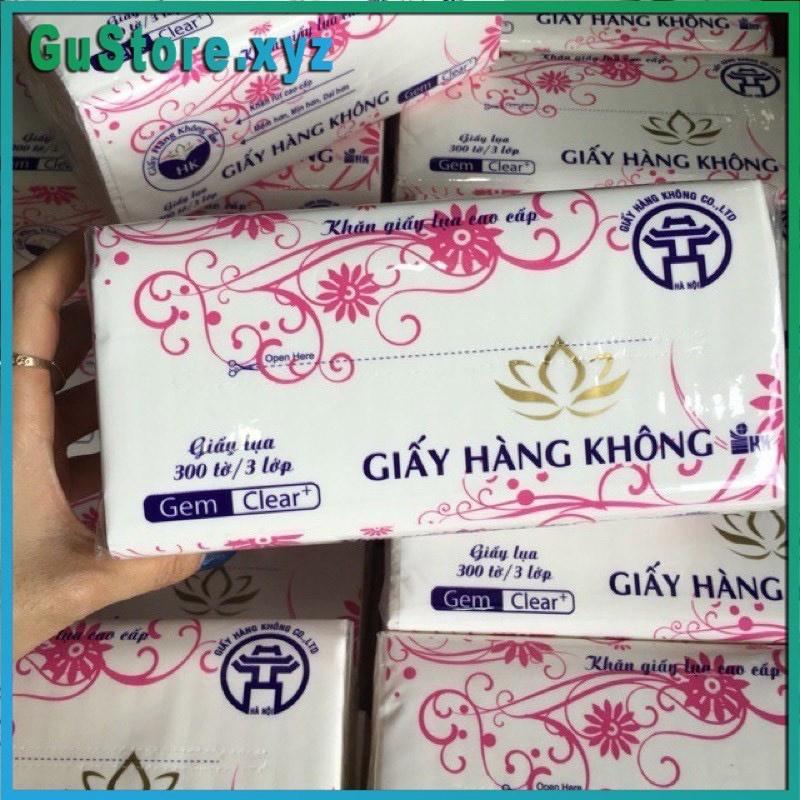 Khăn giấy rút hàng không loại 1 - Giấy lụa rút việt nam 3 lớp 300 tờ 1 gói giấy ăn siêu dai siêu trắng