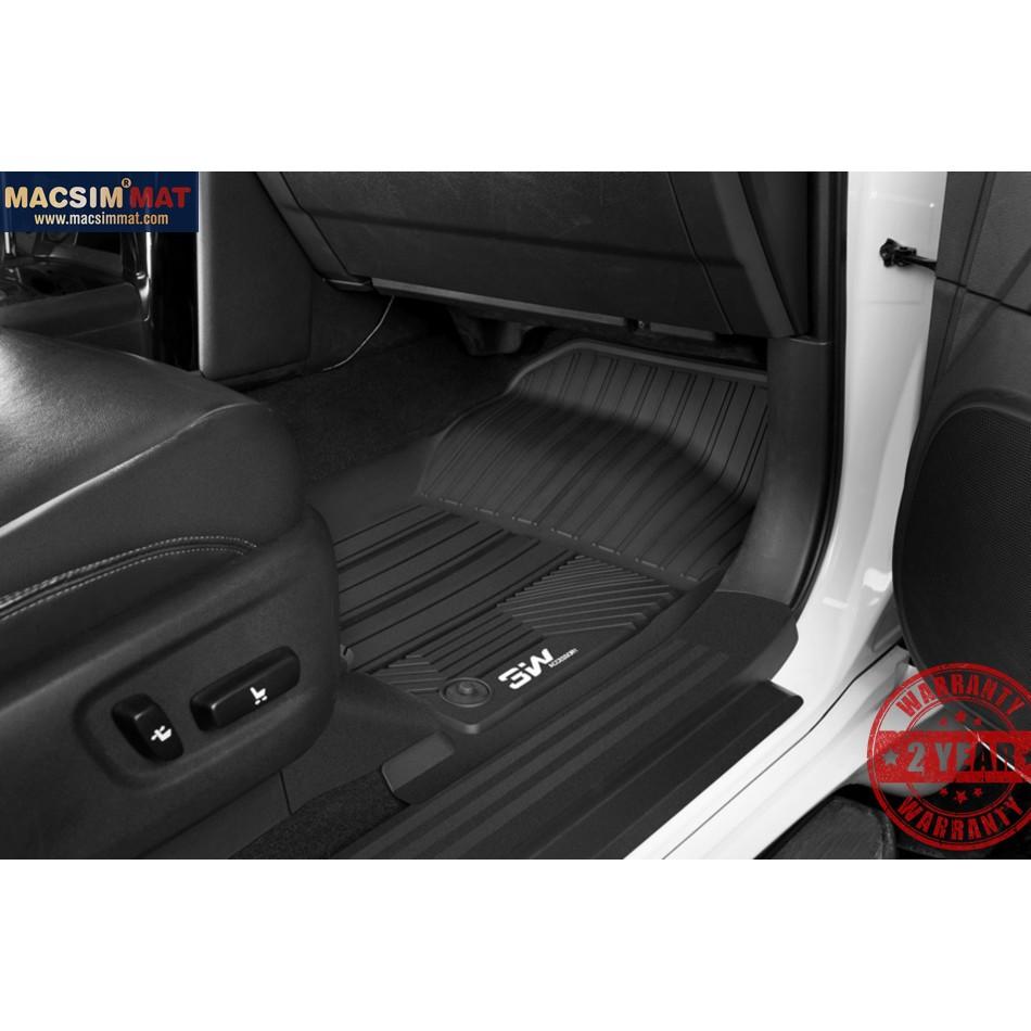 Thảm lót sàn ô tô TOYOTA TUNDRA 2013- đến nay Nhãn hiệu Macsim 3W chất liệu nhựa TPE đúc khuôn cao cấp - màu đen