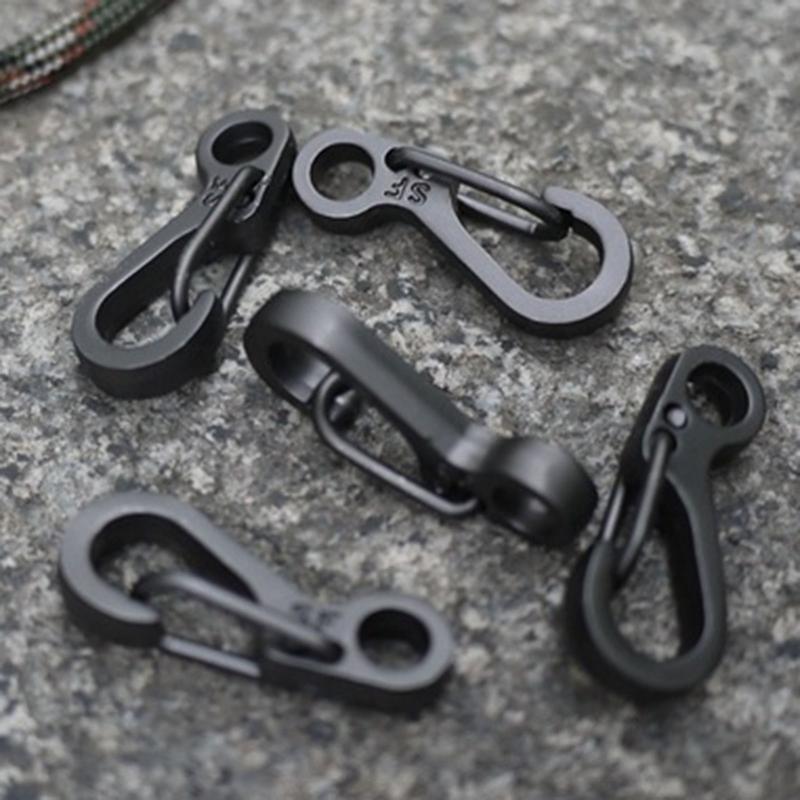 Outdoor Carabineer & Quickdraw & Keychain Aluminum Alloy Survival Buckle Locking Carabiner 10pcs/lot Spring Backpack Clasps EDC