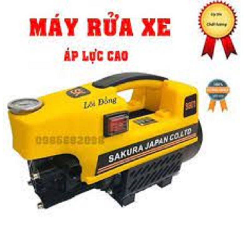Máy rửa xe mini Sakura 2500W , máy rửa xe gia đình Tặng bình bọt và cần dài.