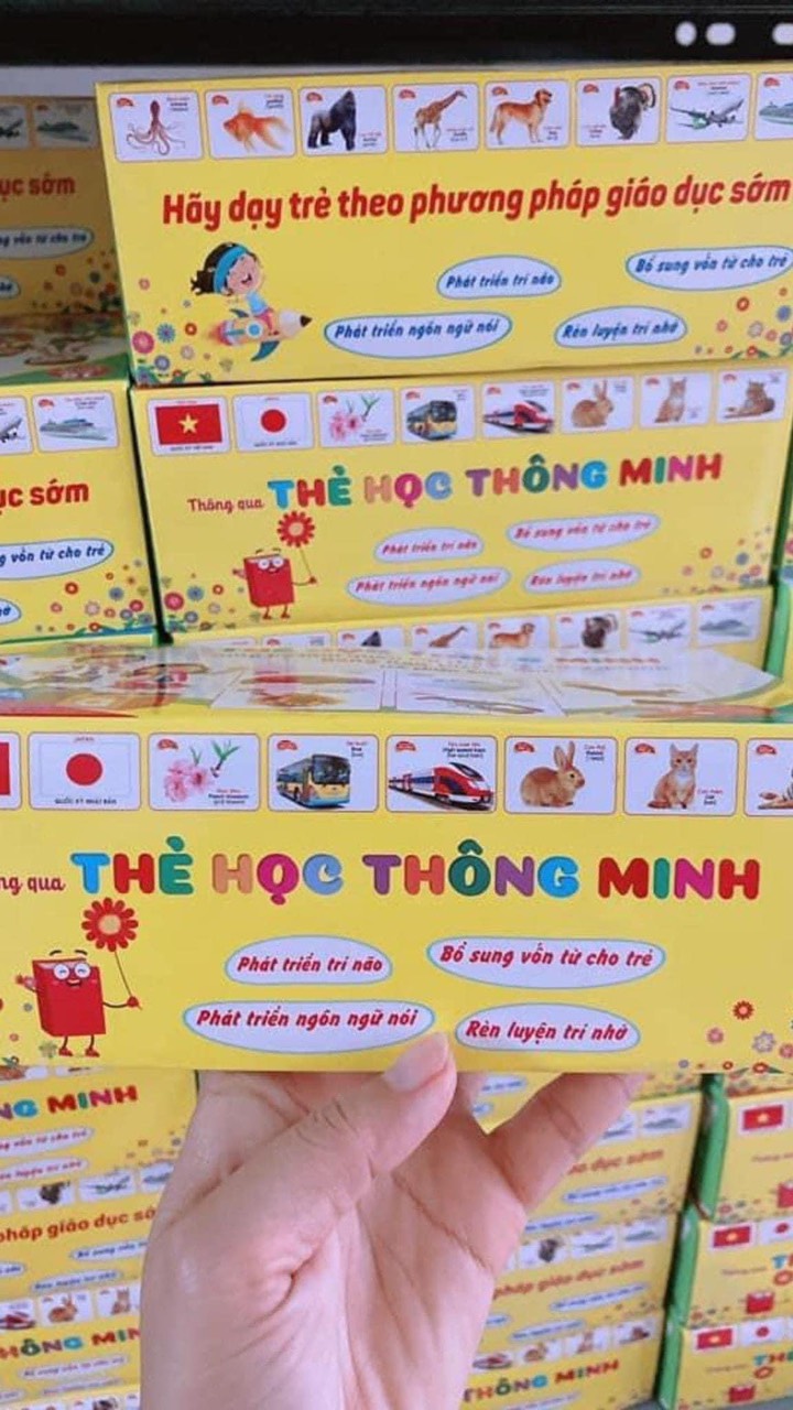 Thẻ học Flash Card cho bé. 16 chủ đề. 416 thẻ học thông minh cho bé. Phiên âm song ngữ Anh-Việt.