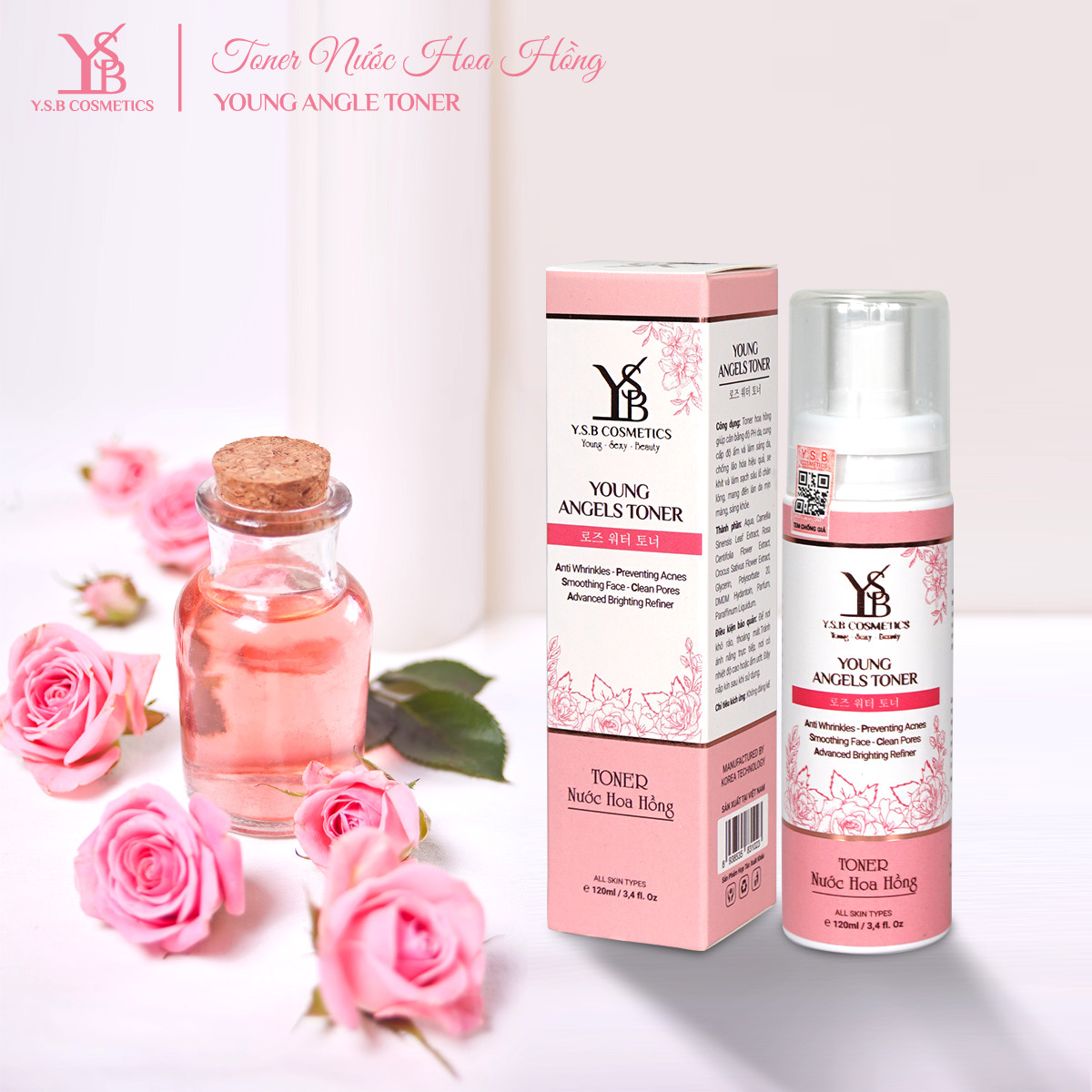 Toner nước Hoa Hồng YOUNG ANGELS TONER