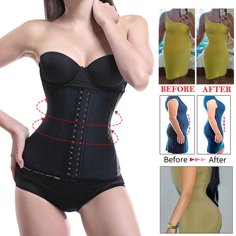 25 Xương Thép Eo Huấn Luyện Cao Su Ôm Body Shaper Cincher Corset Giảm Béo Người Mẫu Dây Shaper Quần Lót Giảm Béo Dây Chéo
