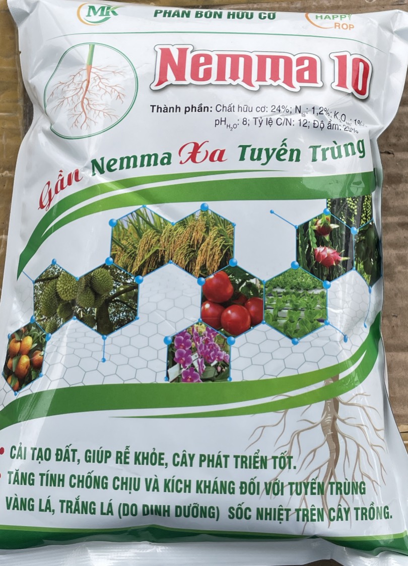 Phân Bón Hữu cơ Nemma 10 xa tuyến Trùng gói 1kg