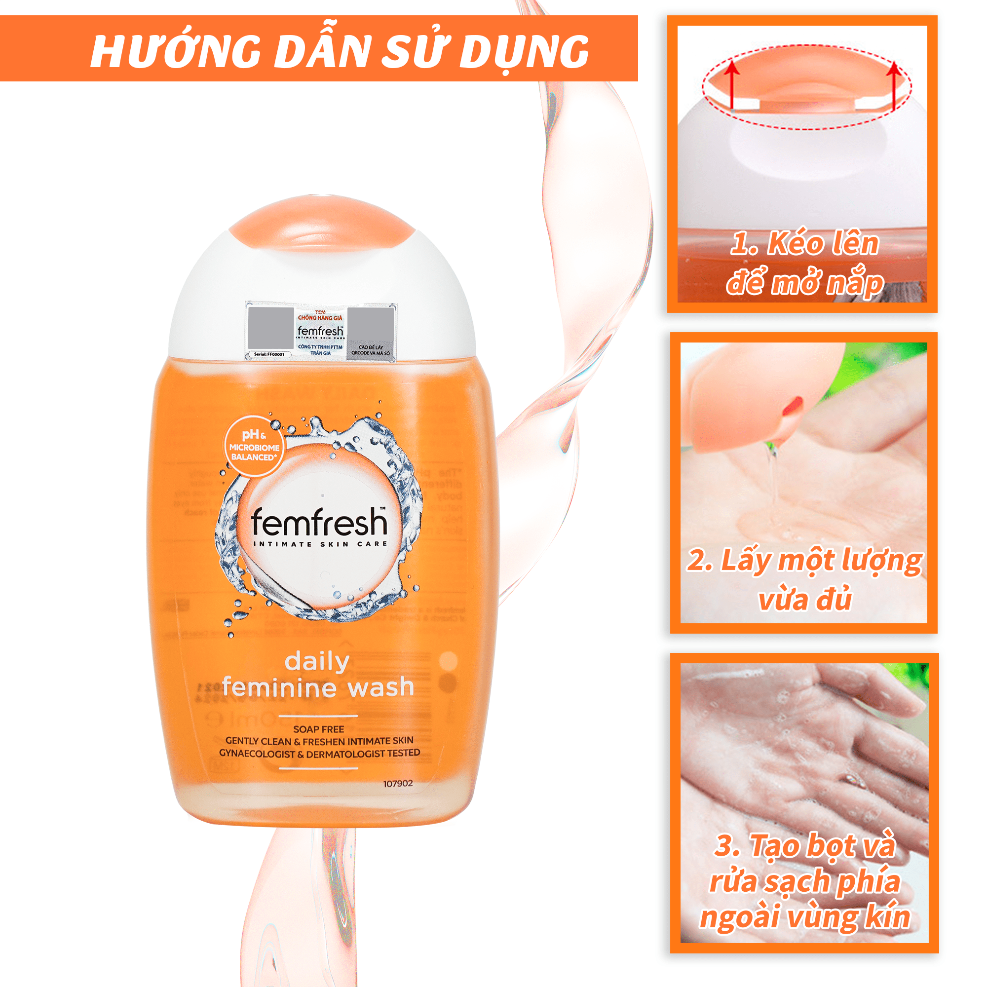 [COMBO]  Bộ Đôi Dung Dịch Vệ Sinh Phụ Nữ Femfresh Daily Wash 150ml &amp; Xịt Thơm Mát Khử Mùi &quot;Cobe&quot; Femfresh Active Deodorant 125ml