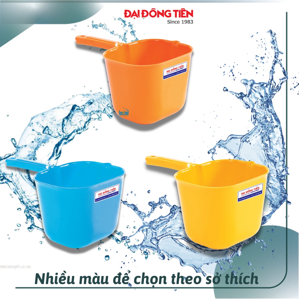 Ca nhựa múc nước phòng tắm cán dài 1450ml KT  24.5 x 15.9 x 13.2 cm Đại Đồng Tiến tiện tích gia đình