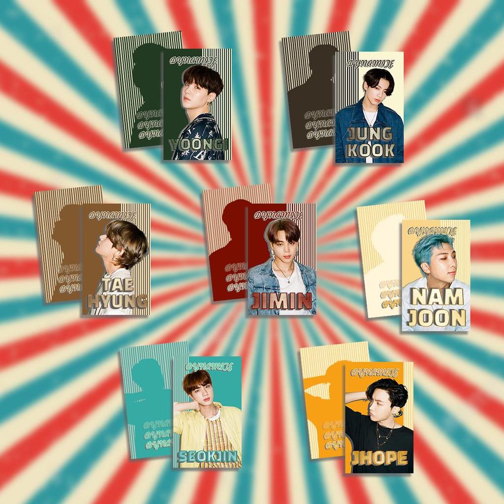 Hộp 100 card SuGa BTS DYNAMITE dày, 2 mặt