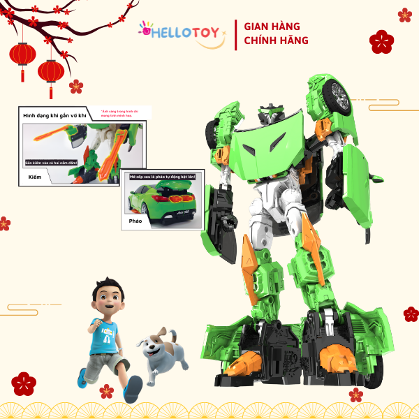 Đồ Chơi Mô Hình Lắp Ráp Xe Hơi Biến Hình HELLO CARBOT Born (Cỡ Lớn)