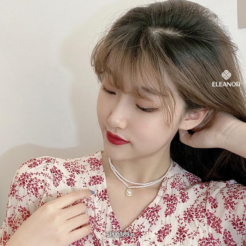 Dây chuyền nữ ngọc trai nhân tạo Eleanor Accessories vòng cổ đúp hai dây phụ kiện trang sức sang trọng