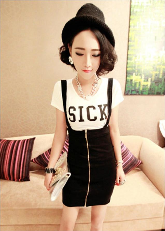 Đầm yếm dây kéo sick Mã: DA3559