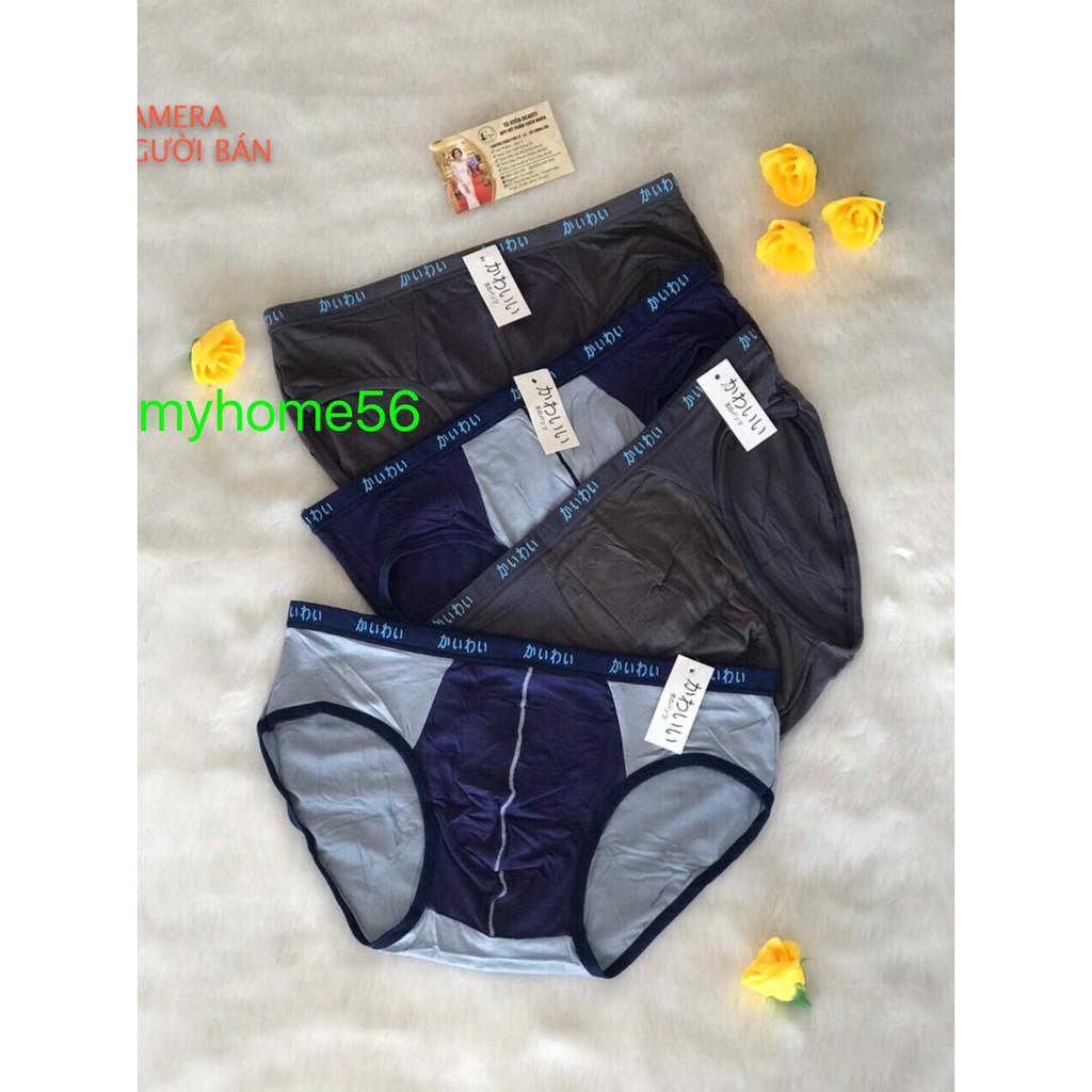 5 quần sịp nam xuất nhật 100% cotton kèm túi zip kiểu tam giác .