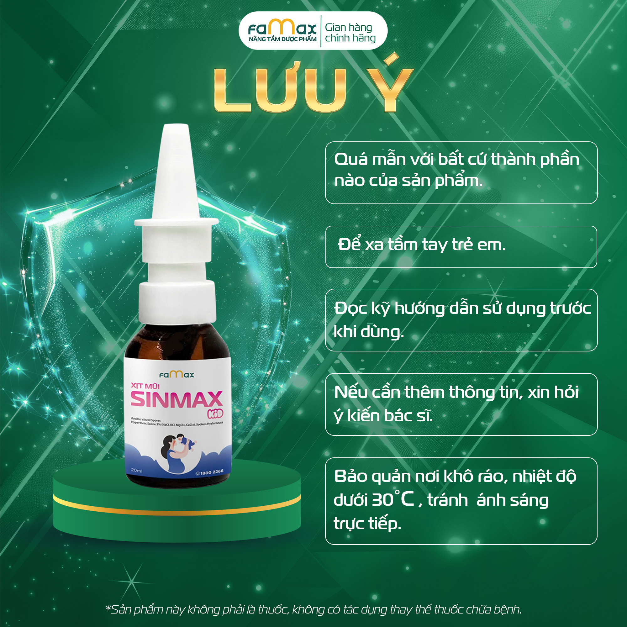 [FAMAX] Combo 4 TẶNG 1 xịt mũi Sinmax Kid 20ml dành cho trẻ nhỏ hỗ trợ giảm sổ, nghẹt mũi