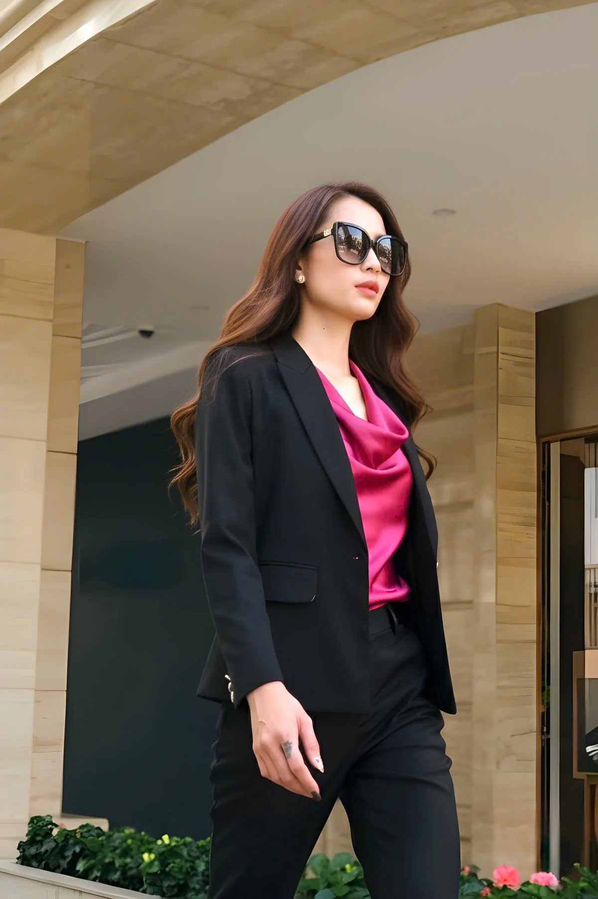 Áo Khoác Blazer Nữ Đen Sang Trọng,Áo Khoác Blazer Huyền Vũ thời trang thiết kế Hity Top166