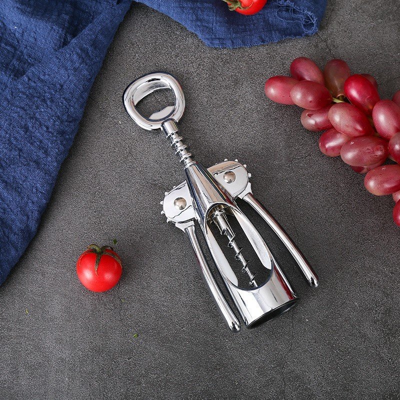 Dụng cụ khui vang inox dày hình cánh bướm cao cấp