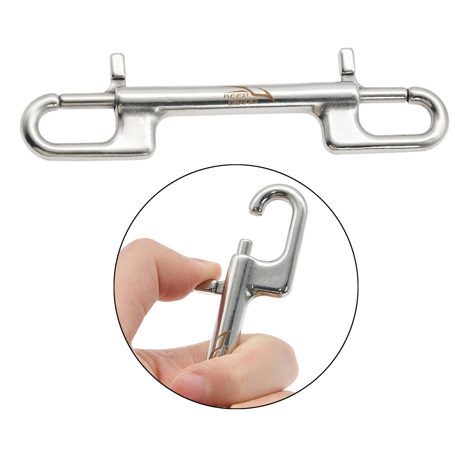 4xStainless Steel Swivel Snap Hook Clip Scuba Diving 12.2cm Double Ended