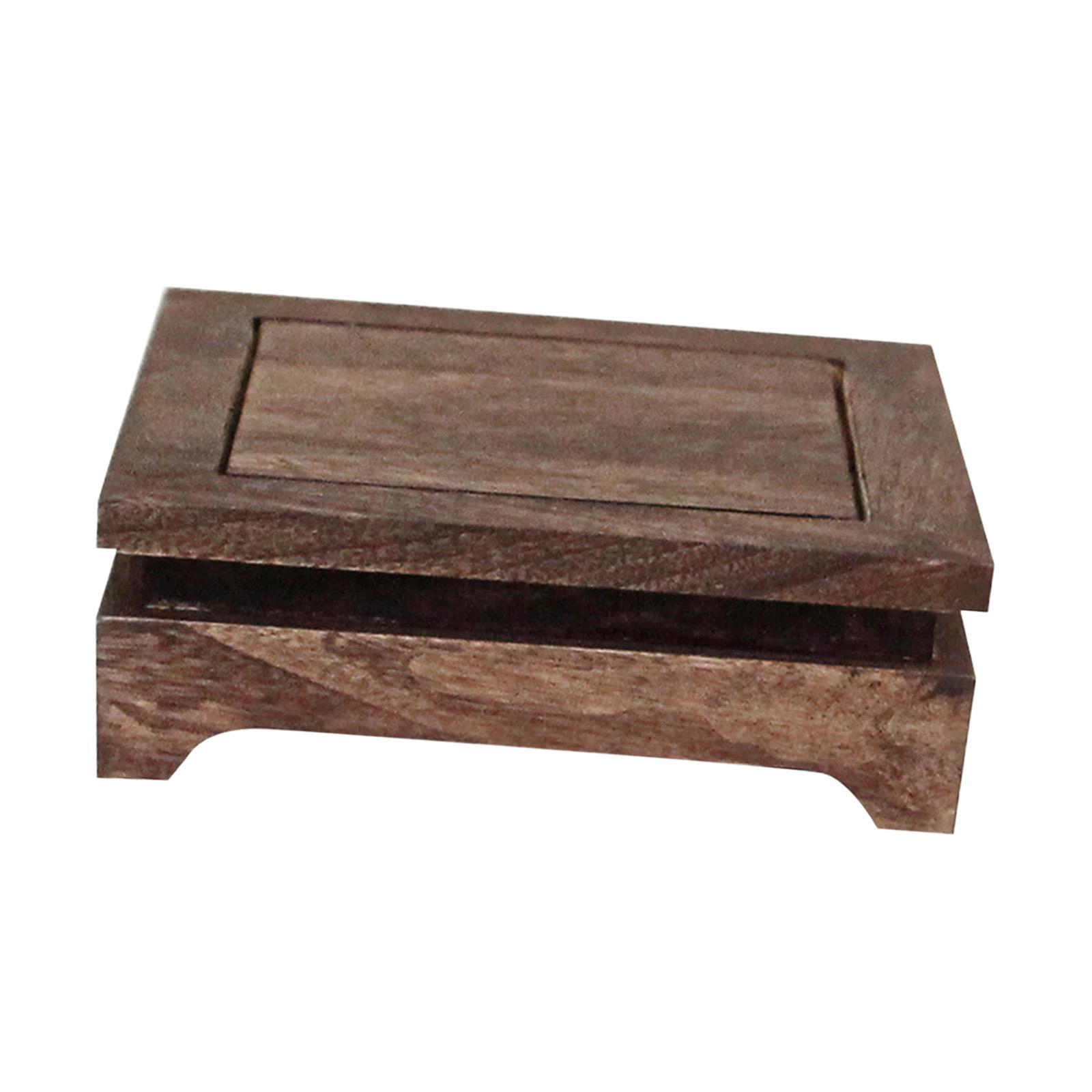 Wooden Display Stand Rectangular Base for Collectibles Craft Base Sculpture Keepsake Display Base Figurine Stone Square Decor Wood Base