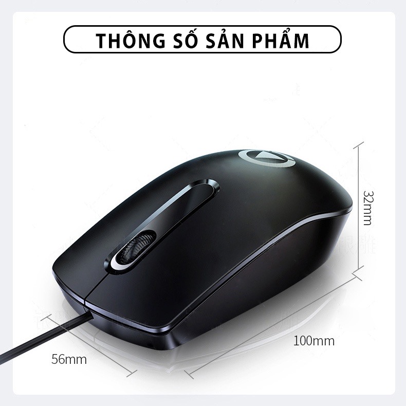 Chuột máy tính có dây TEKKIN G9 giá rẻ gaming văn phòng 1200DPI công thái học làm việc và chơi game cho pc laptop - hàng chính hãng